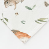 Cute Woodland Animal Pattern Fleece Deken (Hoek)