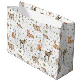 Cute Woodland Animal Pattern Groot Cadeauzakje (Voorkant Gekanteld)