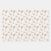 Cute Woodland Animal Pattern Inpakpapier Vel (Voorkant 3)