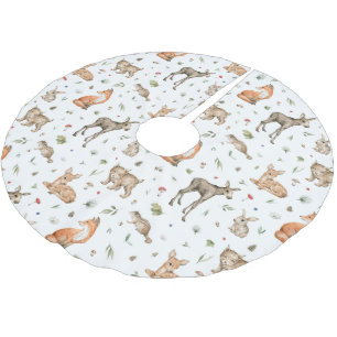 Cute Woodland Animal Pattern Kerstboom Rok