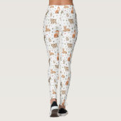 Cute Woodland Animal Pattern Leggings (Achterkant)