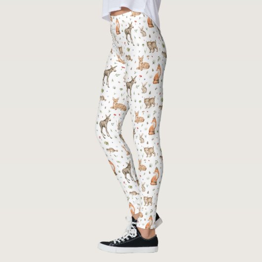 Cute Woodland Animal Pattern Leggings (Links)