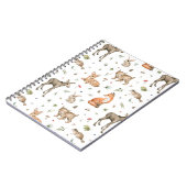Cute Woodland Animal Pattern Notitieboek (Linkerzijde)