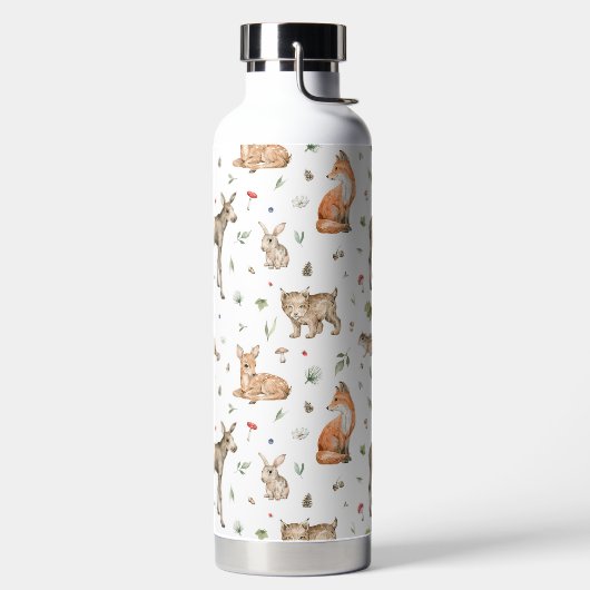 Cute Woodland Animal Pattern Waterfles (Links)