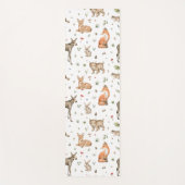 Cute Woodland Animal Pattern Yogamat (Voorkant)