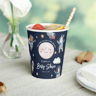 Cute Woodland Animal Space Baby Shower Papieren Bekers