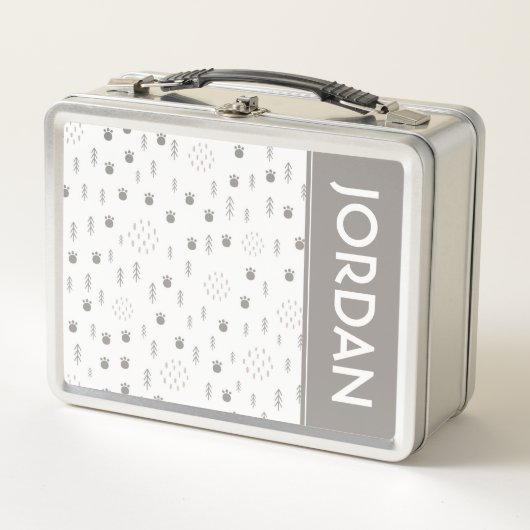 Cute Woodland Animal Track Pattern (Voorkant)