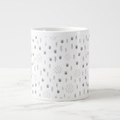 Cute Woodland Animal Track Pattern Extra Grote Beker (Voorkant)