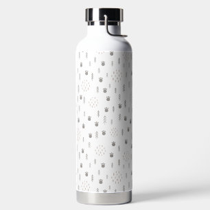 Cute Woodland Animal Track Pattern Waterfles