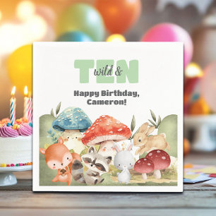 Cute Woodland Animals 10e Verjaardagsfeestje Servet