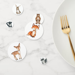 Cute Woodland Animals Baby Birthday Party Decor Confetti