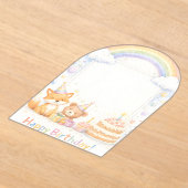 Cute Woodland Animals Birthday Acrylic Invitation (Poser)