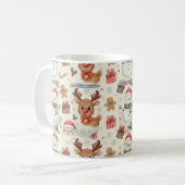 Cute Woodland Animals Christmas PatternHoliday Mug (Devant gauche)