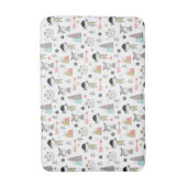 Cute Woodland Animals en Indian Boy Pattern Badmat (Voorkant Verticaal)
