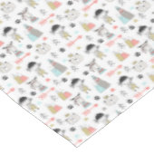 Cute Woodland Animals en Indian Boy Pattern Tafelkleed (Gekanteld)