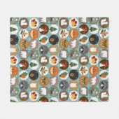 Cute Woodland Animals Fleece Deken (Voorkant (Horizontaal))