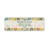 Cute Woodland Animals Illustrated Pattern