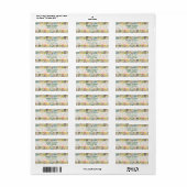 Cute Woodland Animals Illustrated Pattern Etiket (Full Sheet)