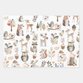 Cute Woodland Animals Inpakpapier Vel (Voorkant 3)