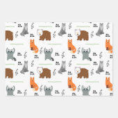 Cute Woodland Animals Inpakpapier Vel (Voorkant 2)