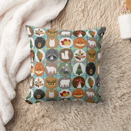 Cute Woodland Animals Kussen (Deken)