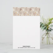 Cute Woodland Animals Nordic Pattern Briefpapier (Staand voorkant)