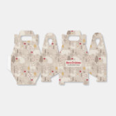 Cute Woodland Animals Nordic Pattern Kerstmis Bedankdoosjes (Uitgevouwen)
