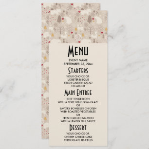 Cute Woodland Animals Nordic Pattern Kerstmis Kaart