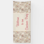 Cute Woodland Animals Nordic Pattern Kerstmis Spandoek (Verticaal)