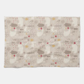 Cute Woodland Animals Nordic Pattern Kerstmis Theedoek (Horizontaal)