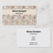 Cute Woodland Animals Nordic Pattern Visitekaartje (Voorkant / Achterkant)