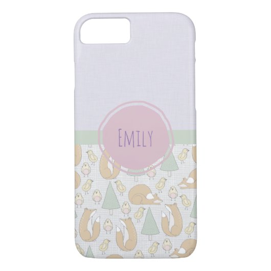 Cute Woodland Animals Pattern Case-Mate iPhone Case (Achterkant)