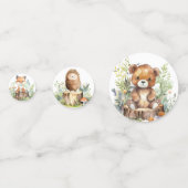 Cute Woodland Animaux Baby shower Table Confetti (Derrière)
