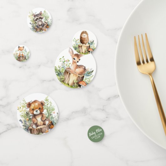 Cute Woodland Animaux Baby shower Table Confetti (Groupe)
