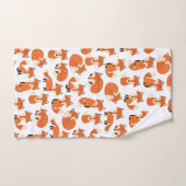 Cute Woodland Autumn Forest Fox Pattern Bad Handdoek (Handdoek)