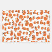 Cute Woodland Autumn Forest Fox Pattern Inpakpapier Vel (Voorkant)