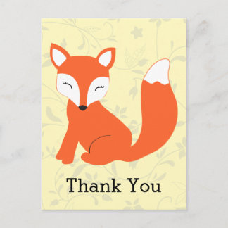 Cute Woodland Baby Fox Briefkaart