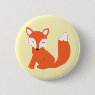Cute Woodland Baby Fox Ronde Button 5,7 Cm