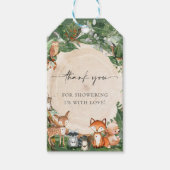 Cute Woodland Baby shower Cadeaulabel (Voorkant)