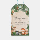 Cute Woodland Baby shower Cadeaulabel (Achterkant)