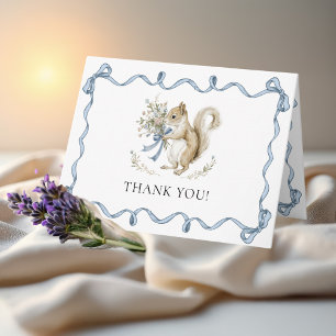 Cute Woodland bos eekhoorn baby shower Bedankkaart