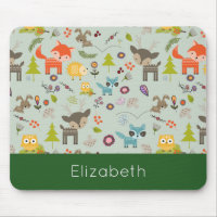 Cute Woodland Creaters Animal Pattern