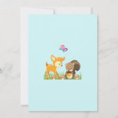 Cute Woodland Créations Invitation Baby shower de  (Dos)