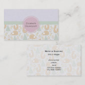 Cute Woodland Creatures Pattern Visitekaartje (Voorkant / Achterkant)