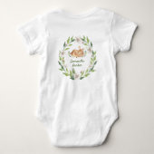 Cute Woodland Deer Floral Greenery Romper (Achterkant)