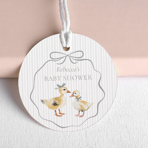 Cute Woodland Eendjes Waterverf Jongens Baby Showe Bedankjes Labels