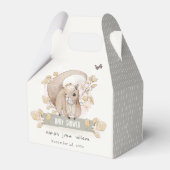 Cute Woodland Forest Floral Squirrel Baby shower Bedankdoosjes (Achterkant)