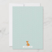 Cute Woodland Fox Baby shower Invitation - Boy Kaart (Achterkant)