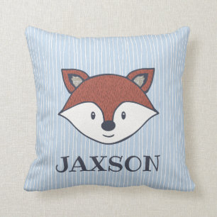 Cute Woodland Fox Name Pillow Kussen