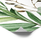 Cute Woodland Greenery Baby Animals Shower Poster (Hoek)